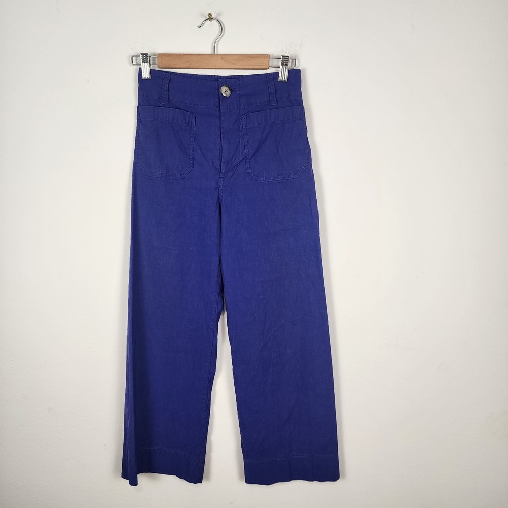 Anthropologie Maeve Colette Blue Wide Leg Pants